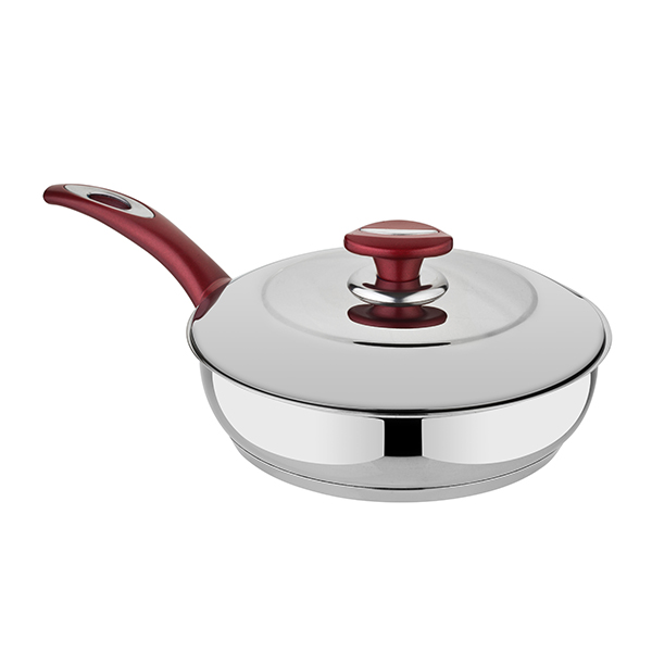 Poêle Inox (Acc.Rouge) – Express Cuisson